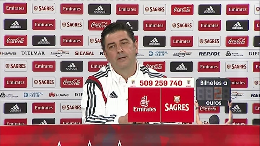 Futebol: Conferência de imprensa de Rui Vitória