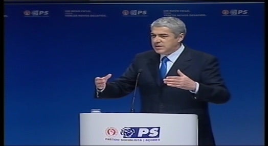 José Sócrates no congresso do PS Açores