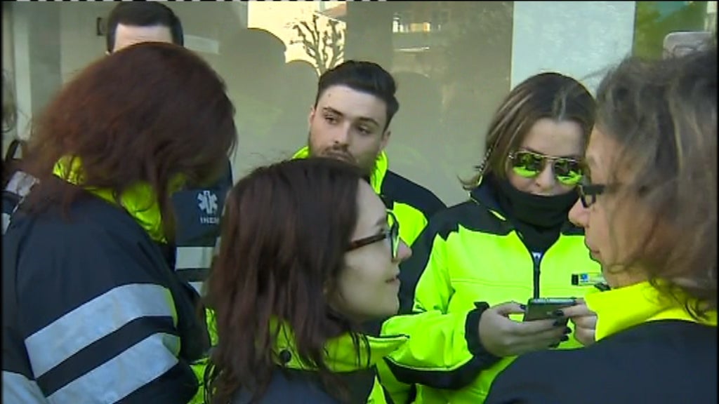 Protesto dos trabalhadores do INEM