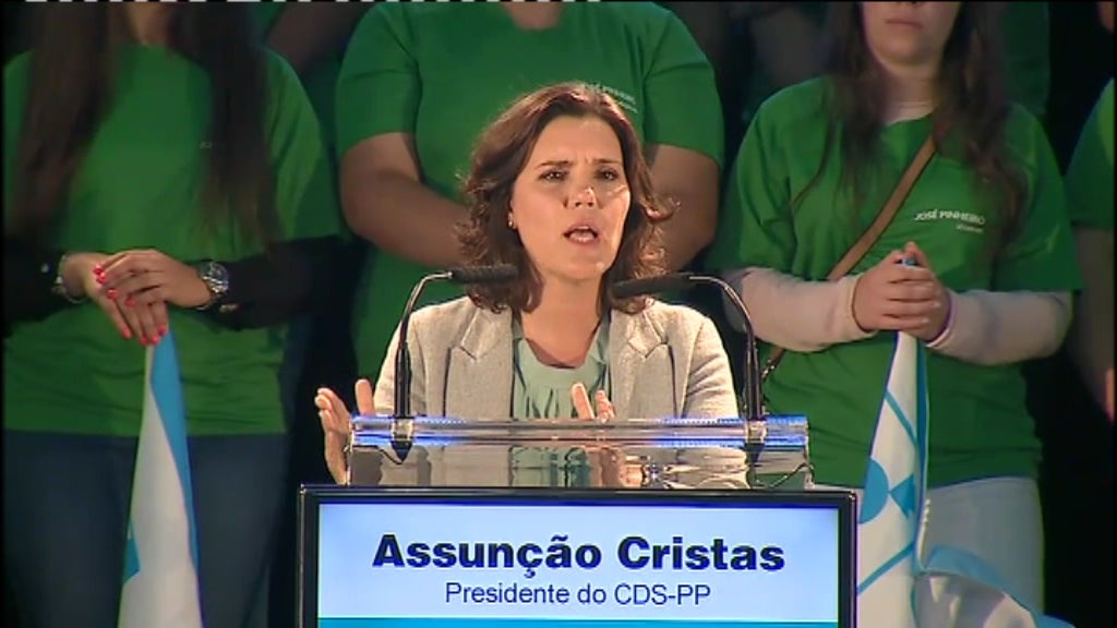 Assunção Cristas na apresentação de candidatos autárquicos