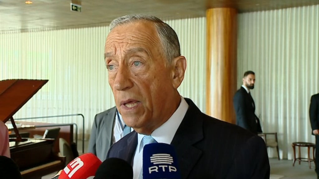 Marcelo Rebelo de Sousa na tomada de posse de Jair Bolsonaro