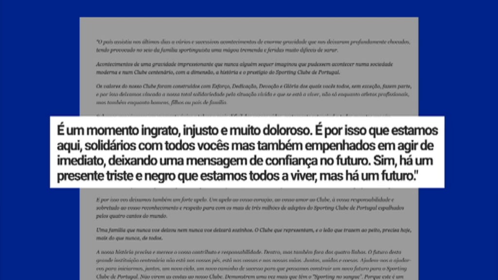 Carta aberta aos jogadores do Sporting