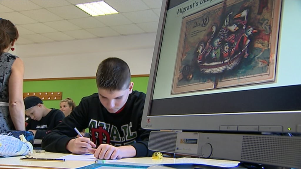 Aula sobre refugiados