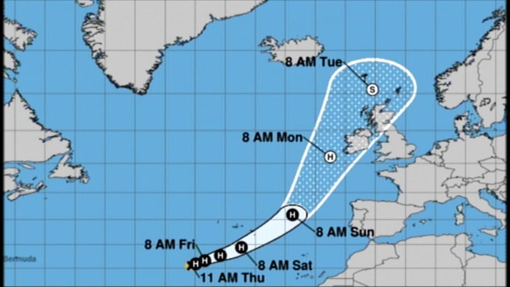 Passagem do furação Ophélia em Santa Maria