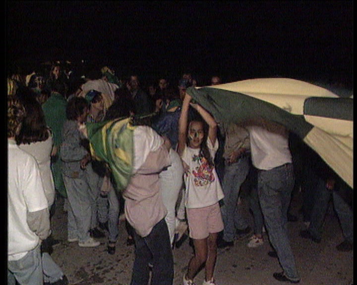 Festejos pela vitória do Brasil no Mundial dos EUA