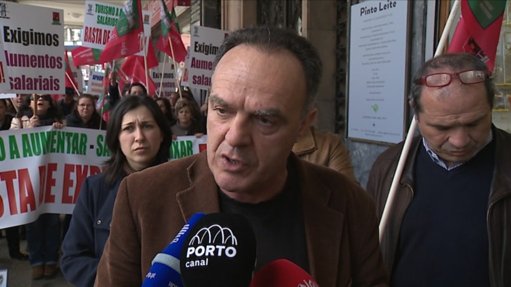 Manifestação por aumentos salariais no setor da hotelaria