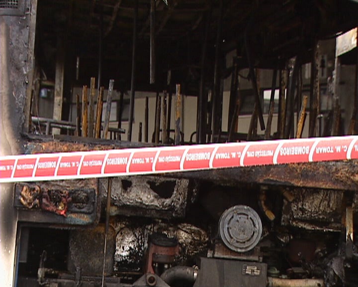 Quatro autocarros incendiados em Tomar