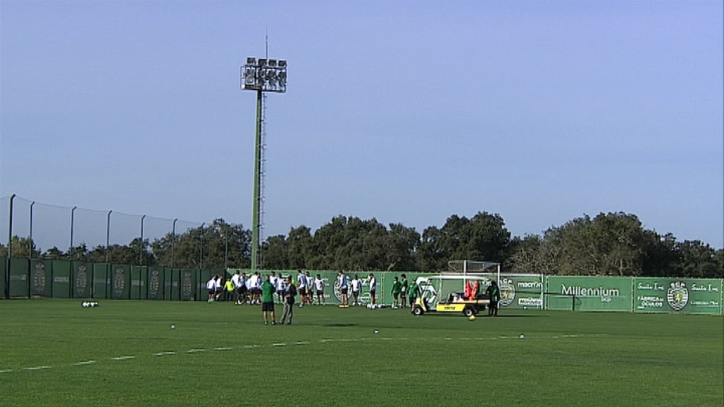 Futebol: treino do Sporting