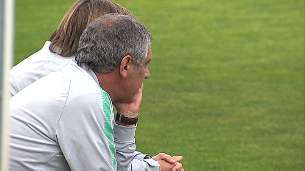 Futebol: treino da Seleção Nacional