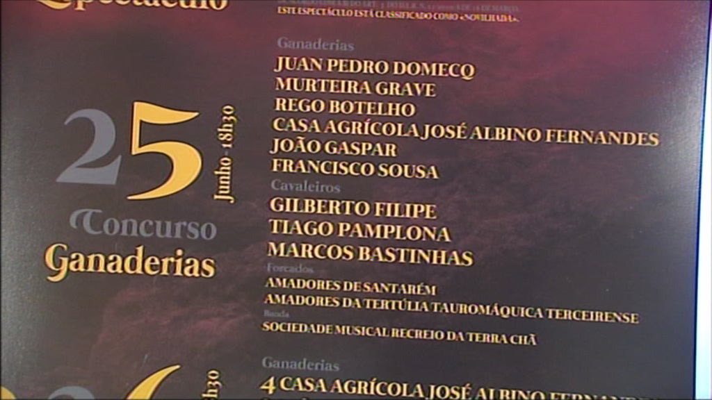 Apresentação do cartaz tauromáquico das Festas Sanjoaninas