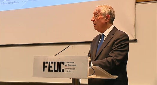 Marcelo Rebelo de Sousa na Universidade de Coimbra