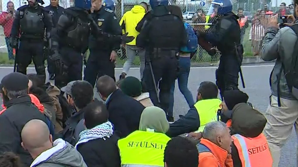 Estivadores em protesto