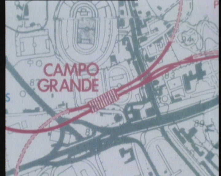 Construção da estação de metro no Campo Grande