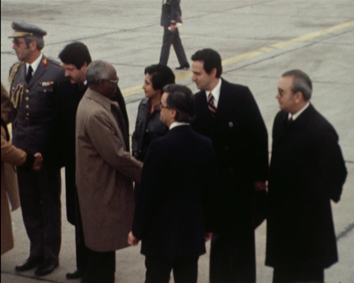 Chegada de Aristides Pereira a Portugal