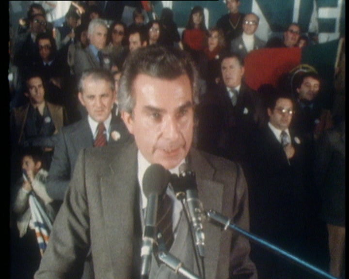 Campanha eleitoral de Soares Carneiro em Coimbra