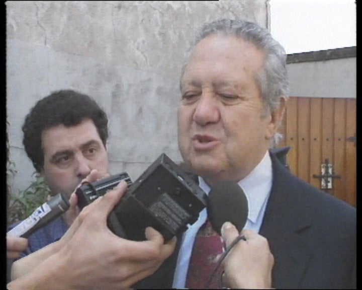 Mário Soares no convento das Carmelitas Descalças