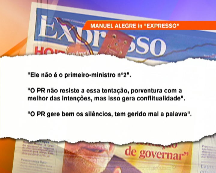Entrevista de Manuel Alegre ao jornal Expresso