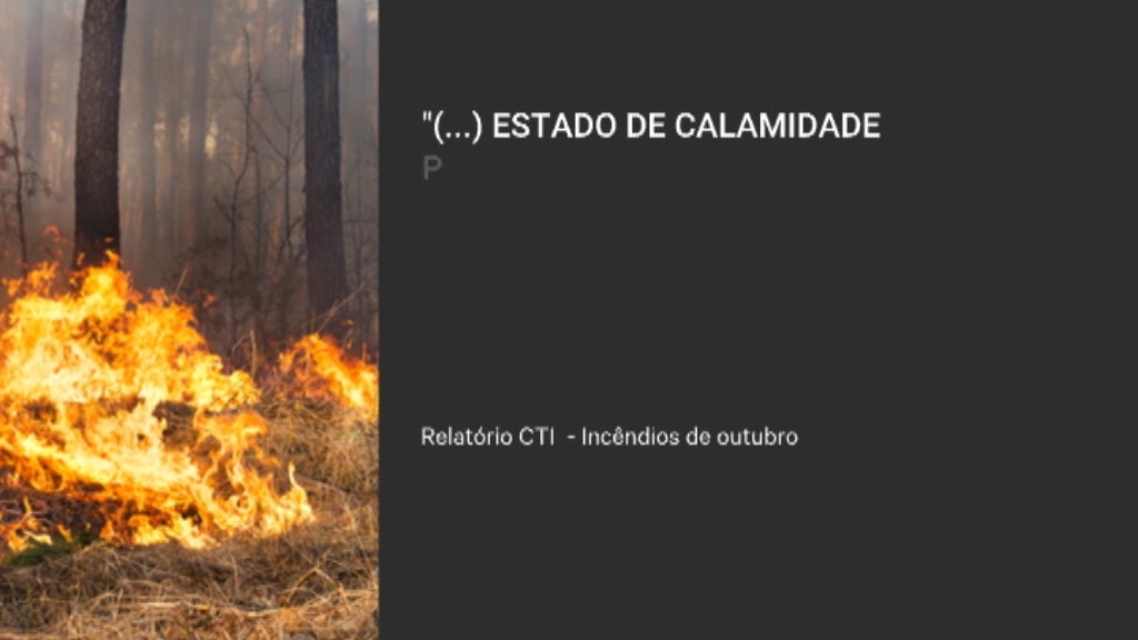 Relatório dos incêndios florestais de outubro