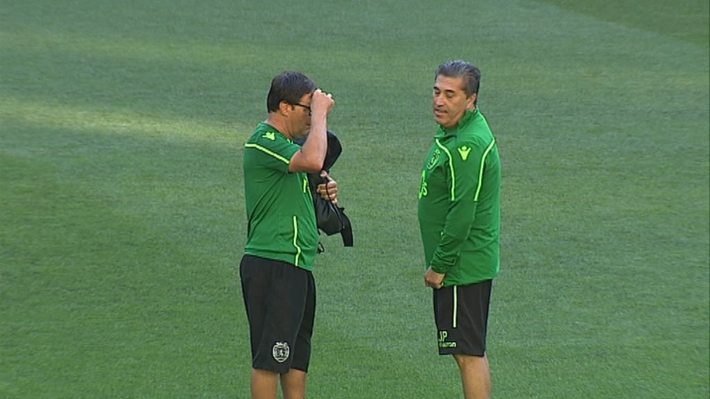 Futebol: treino do Sporting Clube de Portugal