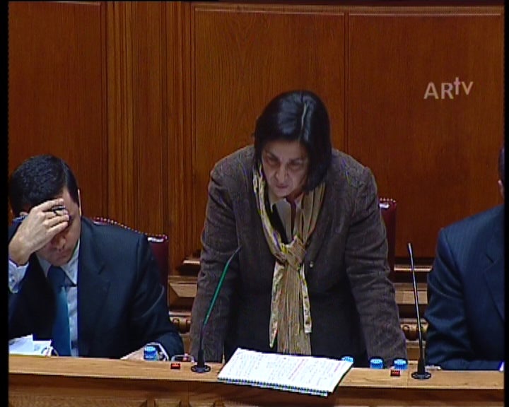 Helena André no Parlamento