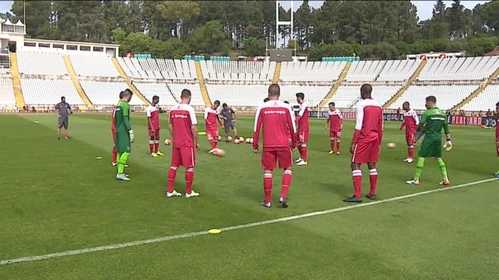 Futebol: Treino do Sporting de Braga