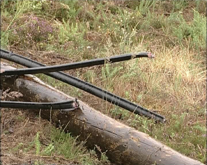 Furto de cabos telefónicos