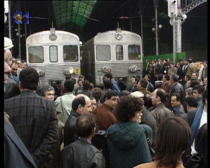 Protesto de trabalhadores ferroviários