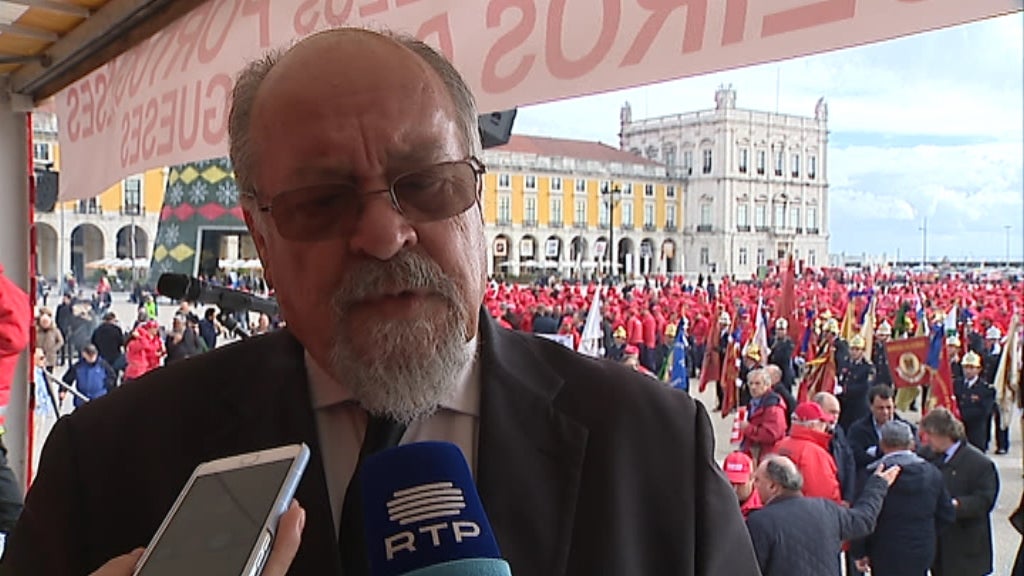 Protesto de bombeiros