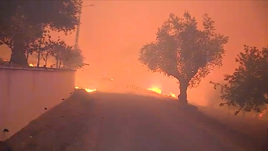Incêndio na aldeia de Junqueira