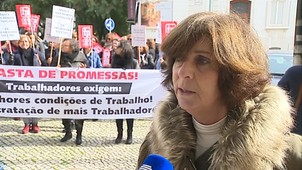 Manifestação dos trabalhadores do CNP