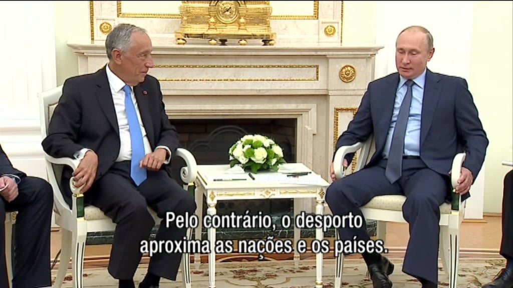 Vladimir Putin recebe Marcelo Rebelo de Sousa