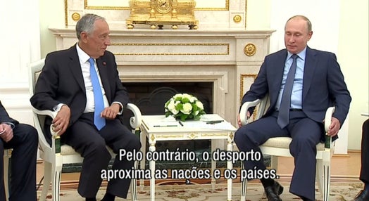 Vladimir Putin recebe Marcelo Rebelo de Sousa