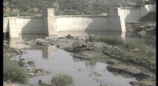 Construção da barragem do Alqueva