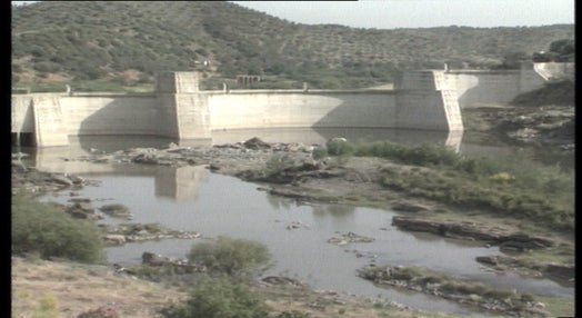 Construção da barragem do Alqueva