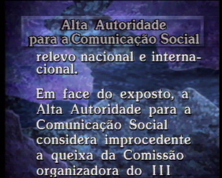 Comunicado da Alta Autoridade para a Comunicação Social