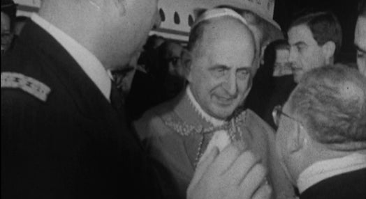 Chegada do Papa Paulo VI a Roma