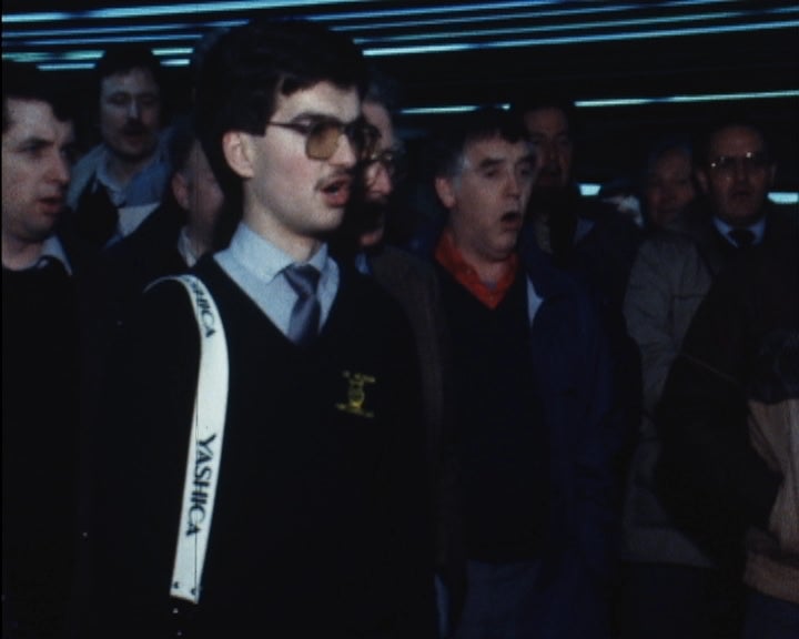 Chegada de coro de mineiros