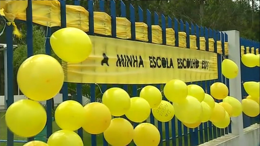 Protestos do ensino privado em Leiria