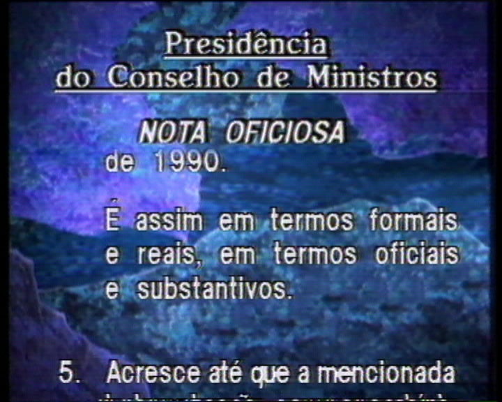 Comunicado da Presidência do Conselho de Ministros