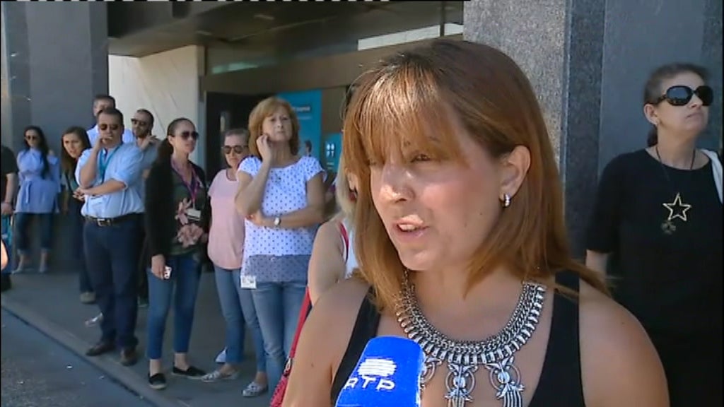 Protesto de trabalhadores da PT/MEO