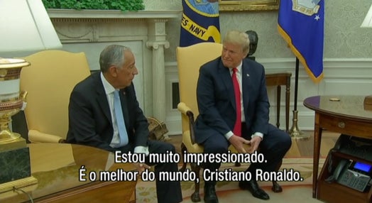 Encontro entre Marcelo Rebelo de Sousa e Donald Trump