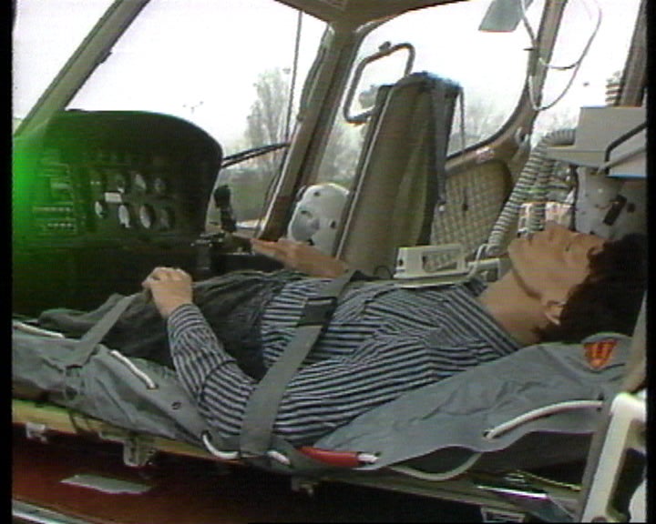 Apresentação de um helicóptero ambulância