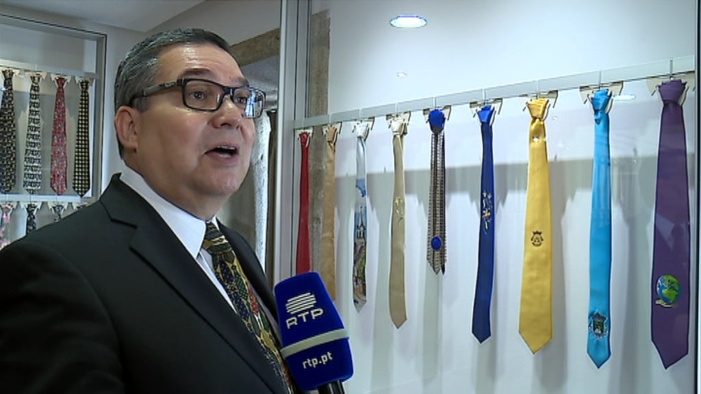 Coleção de gravatas de Jorge Neves