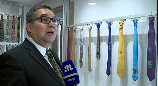Coleção de gravatas de Jorge Neves