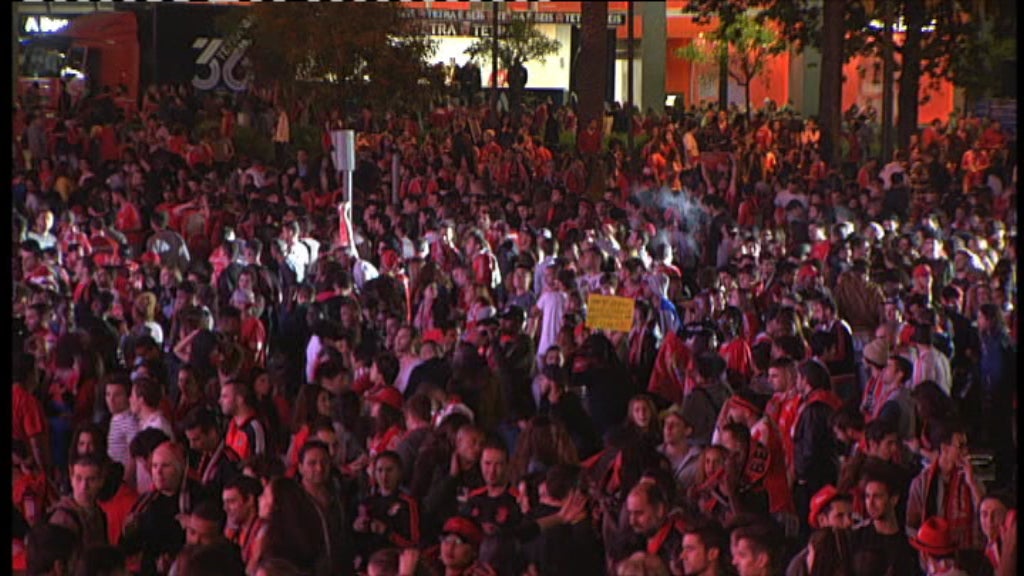 Futebol: Festejos do Benfica Tetracampeão