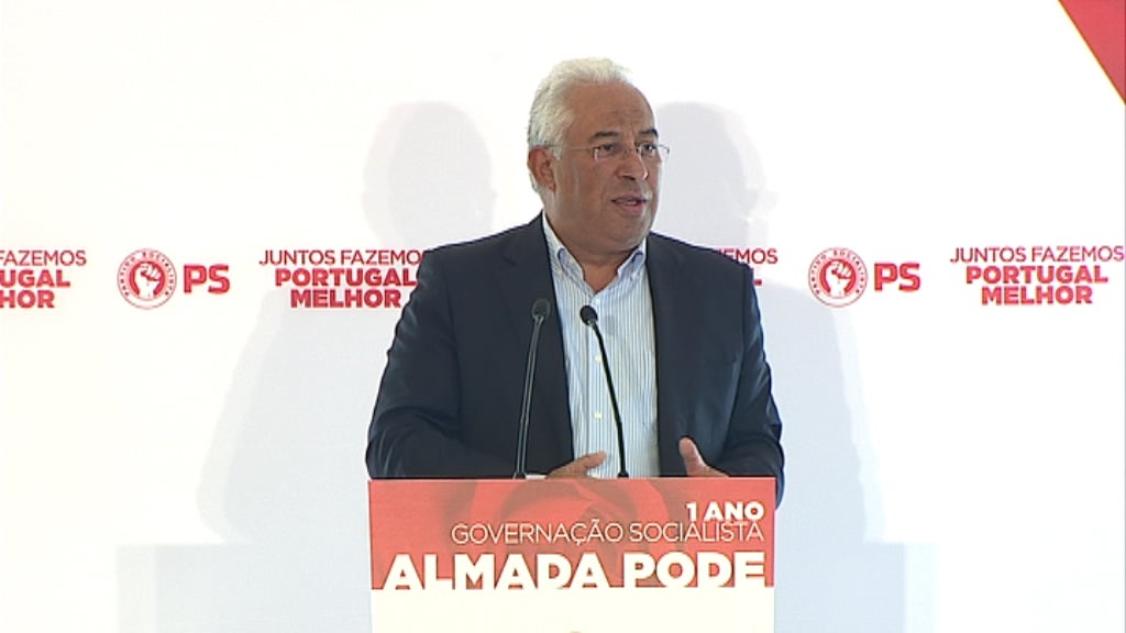 António Costa critica o PSD em Almada