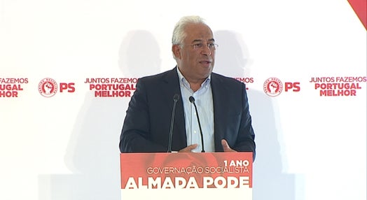 António Costa critica o PSD em Almada