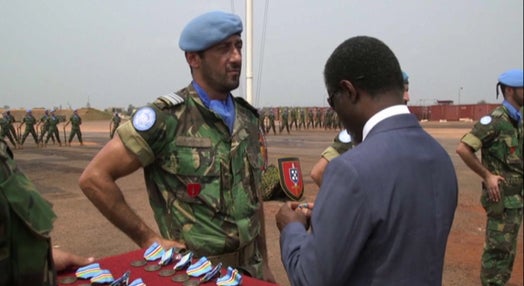 Condecoração de tropas portuguesas na República Centro Africana