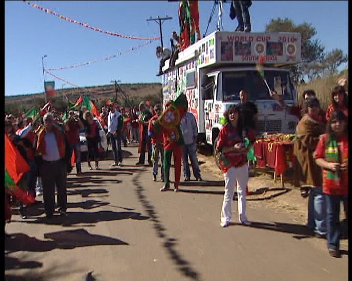 Chegada da Selecção de Portugal a África do Sul