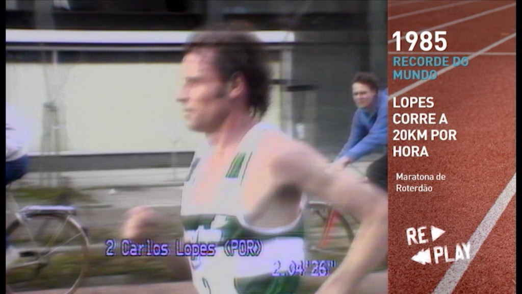 1985 Recorde do mundo: Lopes corre a 20 Km por hora